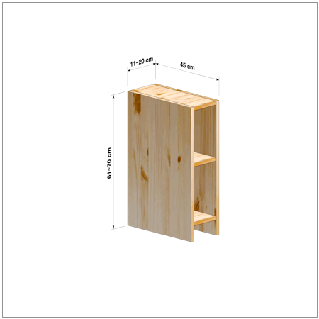 横幅11～20／高さ61～70／奥行45cmの本棚ユニット