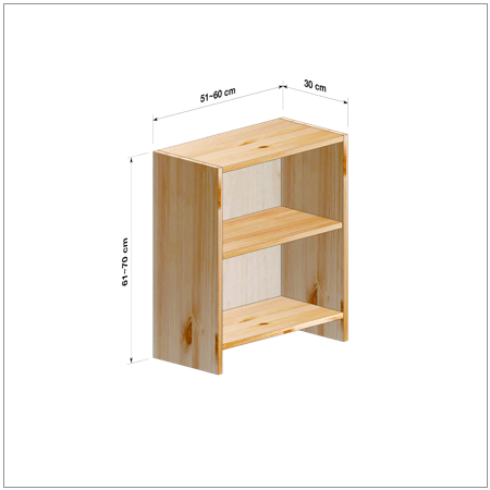 横幅51～60／高さ61～70／奥行30cmの本棚ユニット