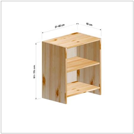 横幅51～60／高さ61～70／奥行40cmの本棚ユニット
