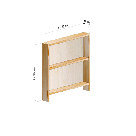 横幅61～70／高さ61～70／奥行10cmの本棚ユニット