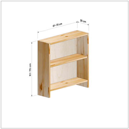 横幅61～70／高さ61～70／奥行20cmの本棚ユニット