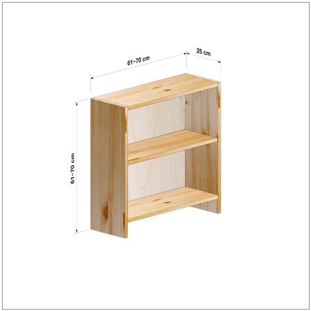 横幅61～70／高さ61～70／奥行25cmの本棚ユニット