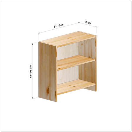横幅61～70／高さ61～70／奥行30cmの本棚ユニット