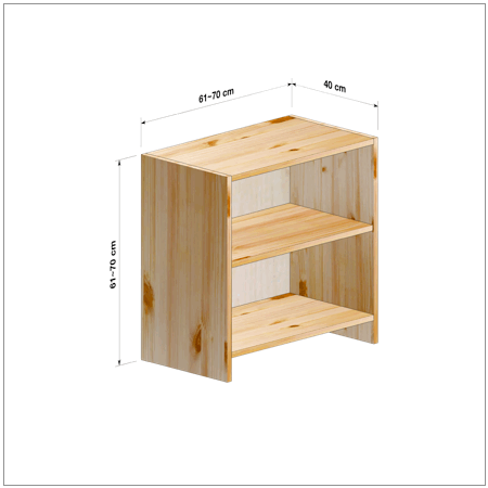 横幅61～70／高さ61～70／奥行40cmの本棚ユニット