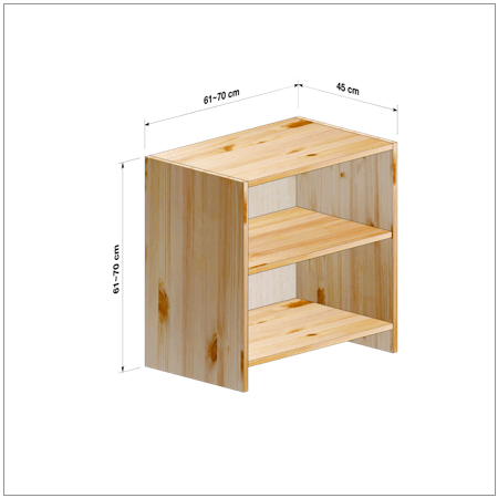 横幅61～70／高さ61～70／奥行45cmの本棚ユニット