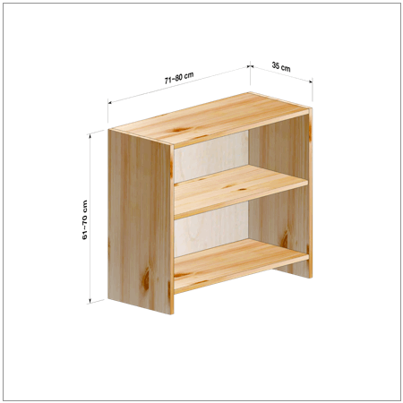 横幅71～80／高さ61～70／奥行35cmの本棚ユニット