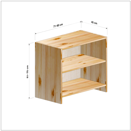 横幅71～80／高さ61～70／奥行45cmの本棚ユニット