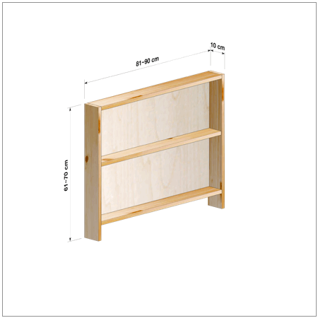 横幅81～90／高さ61～70／奥行10cmの本棚ユニット