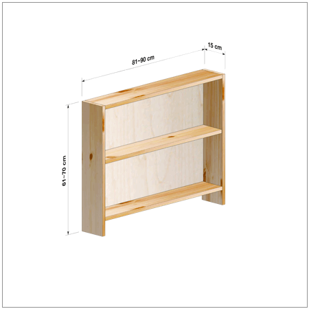 横幅81～90／高さ61～70／奥行15cmの本棚ユニット