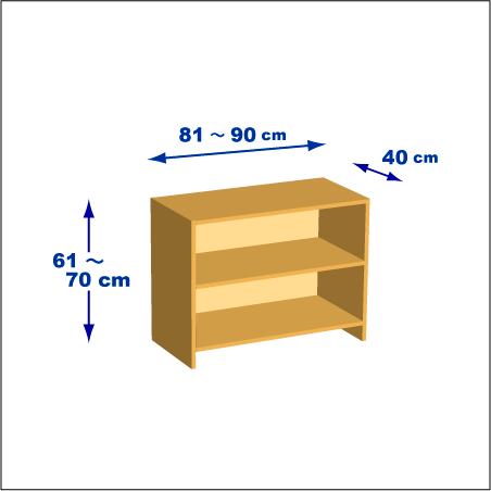 横幅81～90／高さ61～70／奥行40cmの本棚ユニット