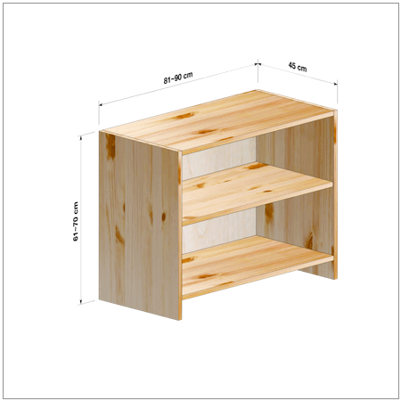 横幅81～90／高さ61～70／奥行45cmの本棚ユニット