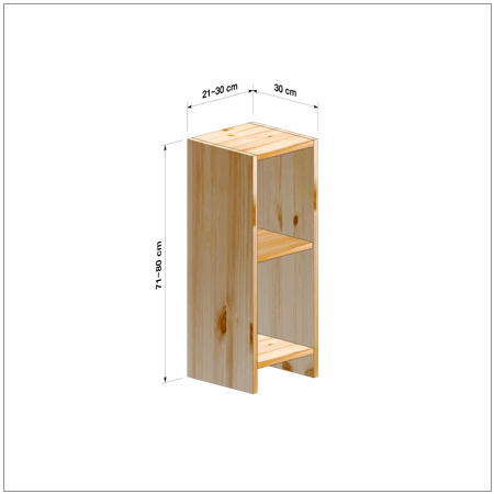 横幅21～30／高さ71～80／奥行30cmの本棚ユニット