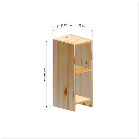 横幅21～30／高さ71～80／奥行35cmの本棚ユニット
