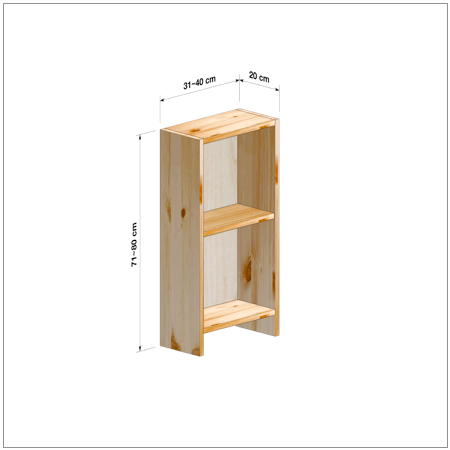 横幅31～40／高さ71～80／奥行20cmの本棚ユニット
