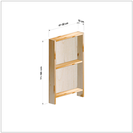 横幅41～50／高さ71～80／奥行10cmの本棚ユニット