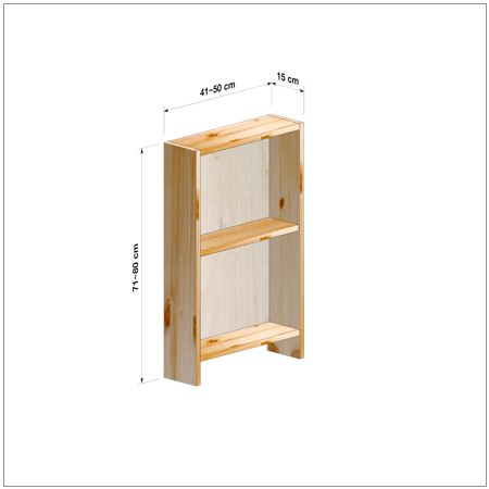 横幅41～50／高さ71～80／奥行15cmの本棚ユニット
