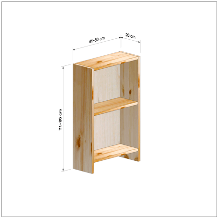 横幅41～50／高さ71～80／奥行20cmの本棚ユニット
