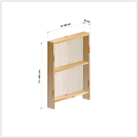 横幅51～60／高さ71～80／奥行10cmの本棚ユニット