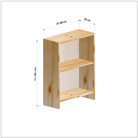 横幅51～60／高さ71～80／奥行25cmの本棚ユニット