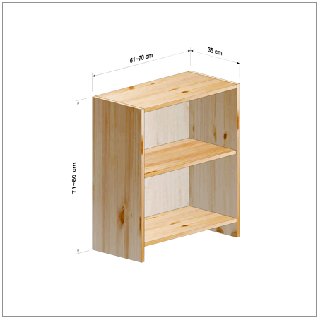 横幅61～70／高さ71～80／奥行35cmの本棚ユニット