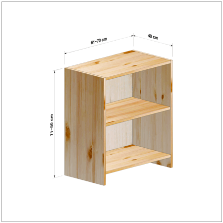 横幅61～70／高さ71～80／奥行40cmの本棚ユニット