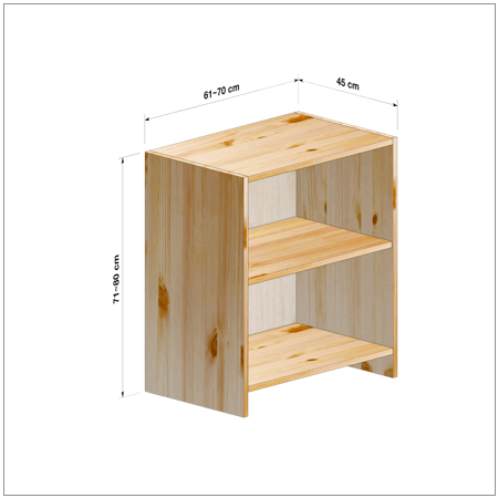横幅61～70／高さ71～80／奥行45cmの本棚ユニット