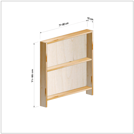 横幅71～80／高さ71～80／奥行10cmの本棚ユニット