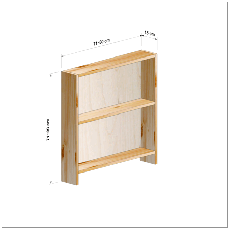 横幅71～80／高さ71～80／奥行15cmの本棚ユニット