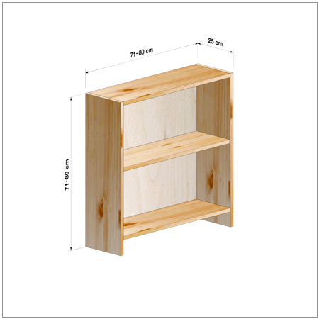 横幅71～80／高さ71～80／奥行25cmの本棚ユニット