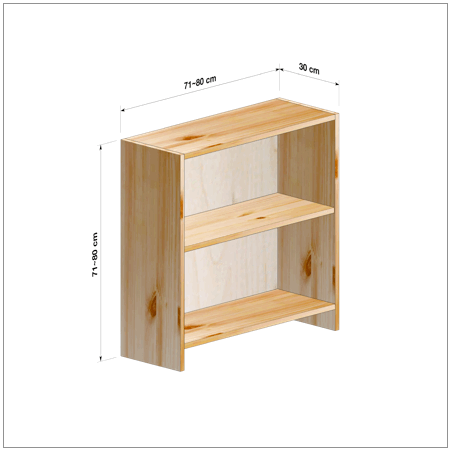 横幅71～80／高さ71～80／奥行30cmの本棚ユニット