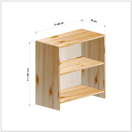 横幅71～80／高さ71～80／奥行40cmの本棚ユニット