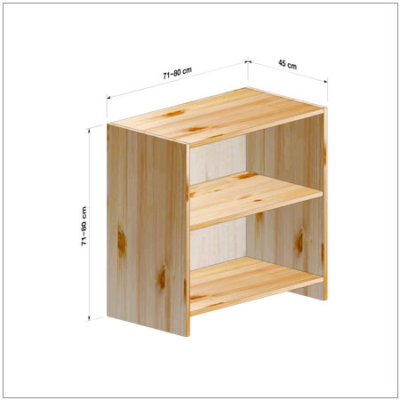 横幅71～80／高さ71～80／奥行45cmの本棚ユニット