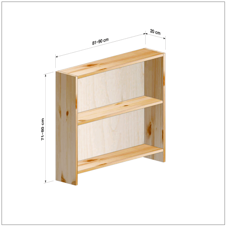 横幅81～90／高さ71～80／奥行20cmの本棚ユニット