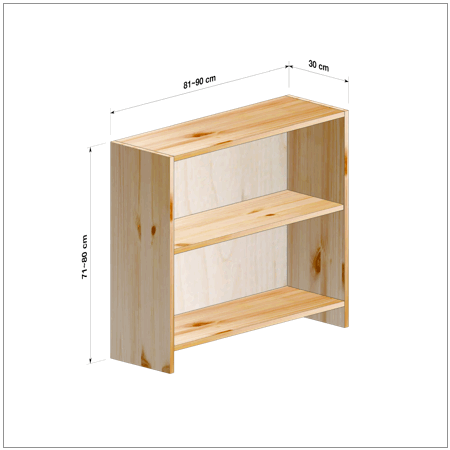 横幅81～90／高さ71～80／奥行30cmの本棚ユニット
