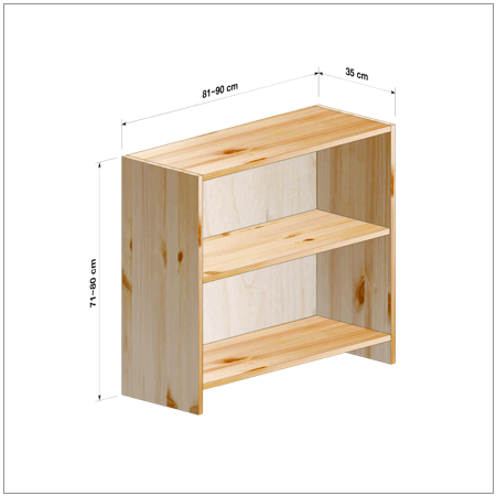 横幅81～90／高さ71～80／奥行35cmの本棚ユニット
