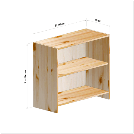横幅81～90／高さ71～80／奥行40cmの本棚ユニット