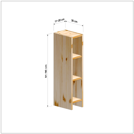 横幅11～20／高さ81～90／奥行30cmの本棚ユニット