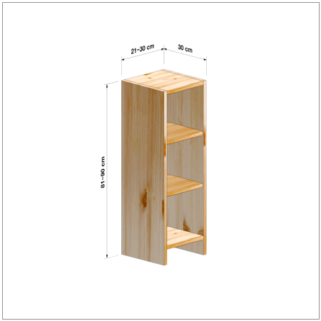 横幅21～30／高さ81～90／奥行30cmの本棚ユニット