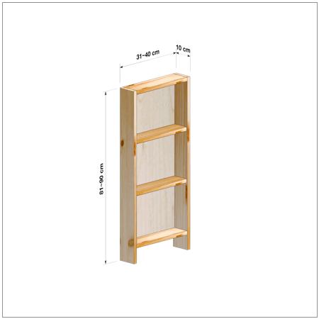 横幅31～40／高さ81～90／奥行10cmの本棚ユニット