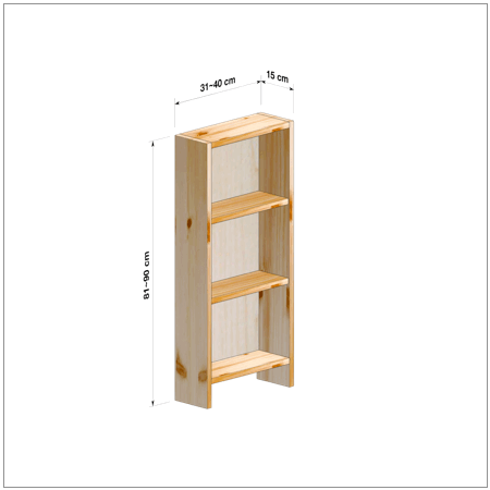 横幅31～40／高さ81～90／奥行15cmの本棚ユニット