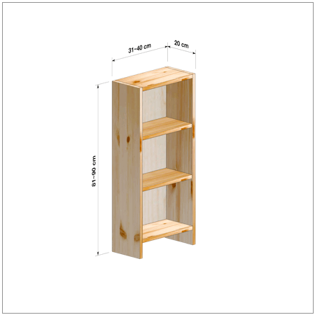 横幅31～40／高さ81～90／奥行20cmの本棚ユニット