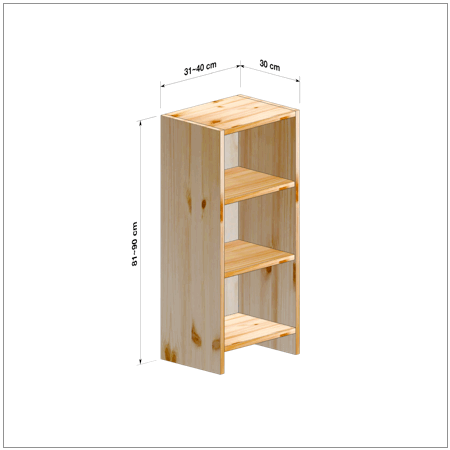 横幅31～40／高さ81～90／奥行30cmの本棚ユニット
