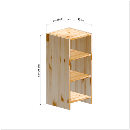 横幅31～40／高さ81～90／奥行40cmの本棚ユニット