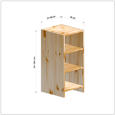横幅31～40／高さ81～90／奥行45cmの本棚ユニット