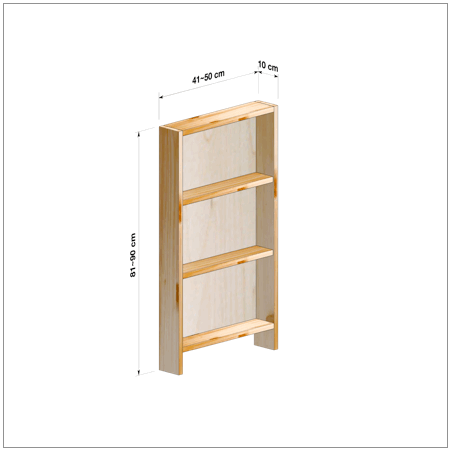 横幅41～50／高さ81～90／奥行10cmの本棚ユニット