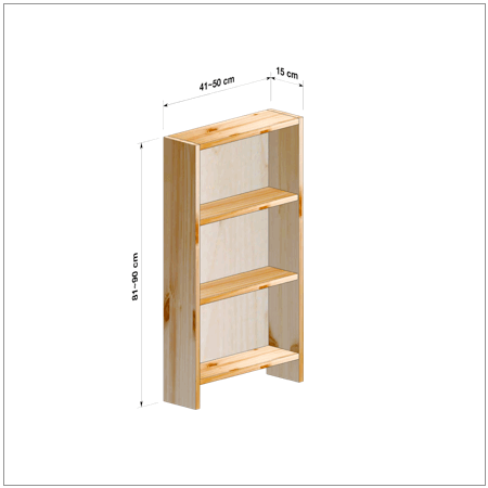 横幅41～50／高さ81～90／奥行15cmの本棚ユニット