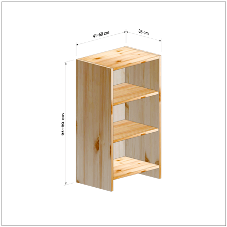 横幅41～50／高さ81～90／奥行35cmの本棚ユニット