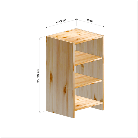 横幅41～50／高さ81～90／奥行45cmの本棚ユニット