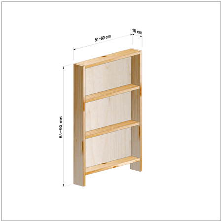 横幅51～60／高さ81～90／奥行10cmの本棚ユニット