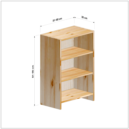 横幅51～60／高さ81～90／奥行35cmの本棚ユニット
